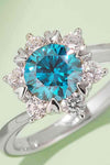 1 Carat Moissanite 925 Sterling Silver Cluster Ring Moissanite - Tophatter Daily Deals