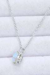 Natural 4-Prong Pendant Moonstone Necklace Moonstone - Tophatter Daily Deals
