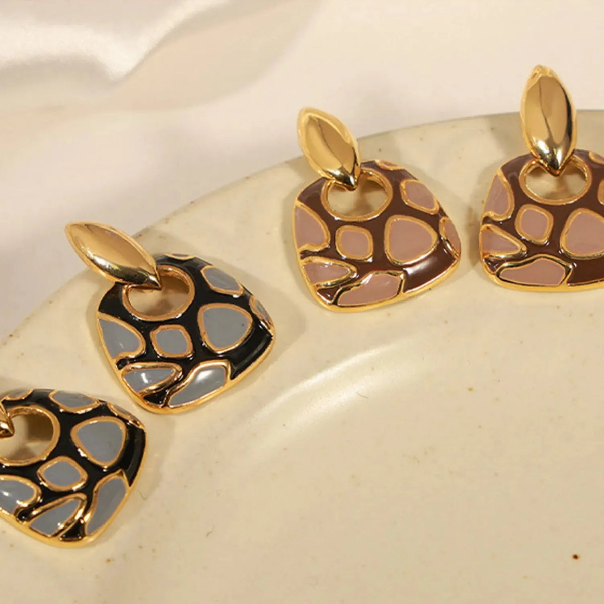 Copper Oil Drip Earrings Earrings - Tophatter Daily Deals