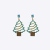 Rhinestone Alloy Christmas Tree Earrings Mid Green One Size Earrings - Tophatter Daily Deals