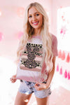 Leopard Bunny Graphic Long Sleeve Top Pink Women's T-Shirts - Tophatter Daily Deals