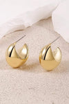 Chunky C-Hoop Brass Earrings Earrings - Tophatter Daily Deals