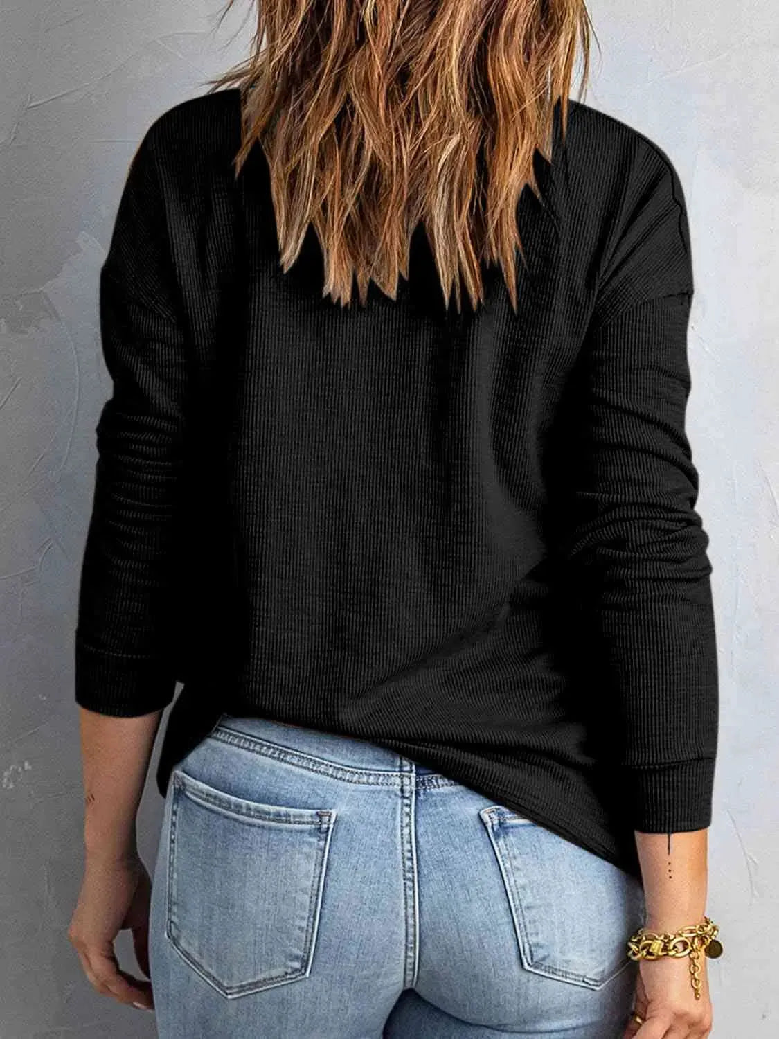 Collared Neck Half Button Top Blouses - Tophatter Daily Deals