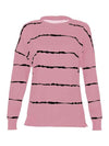 Striped Round Neck T-Shirt Women's T-Shirts - Tophatter Daily Deals