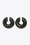 Stainless Steel Cuff Earrings Black One Size Earrings - Tophatter Daily Deals