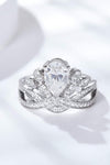 1.5 Carat Moissanite Crown-Shaped Ring Moissanite - Tophatter Daily Deals