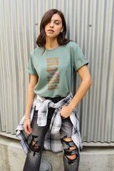 Simply Love Full Size MAMA Short Sleeve T-Shirt Sage Women's T-Shirts - Tophatter Daily Deals
