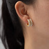 18K Gold-Plated Pearl C-Hoop Earrings Earrings - Tophatter Daily Deals