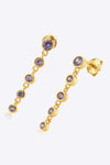 Inlaid Zircon 925 Sterling Silver Earrings Earrings - Tophatter Daily Deals