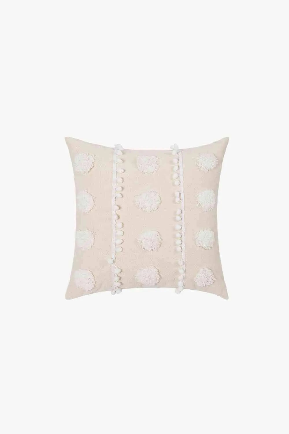 Eye-Catching Decorative Throw Pillow Case Beige Cream Dots One Size Decorative Pillowcases - Tophatter Daily Deals