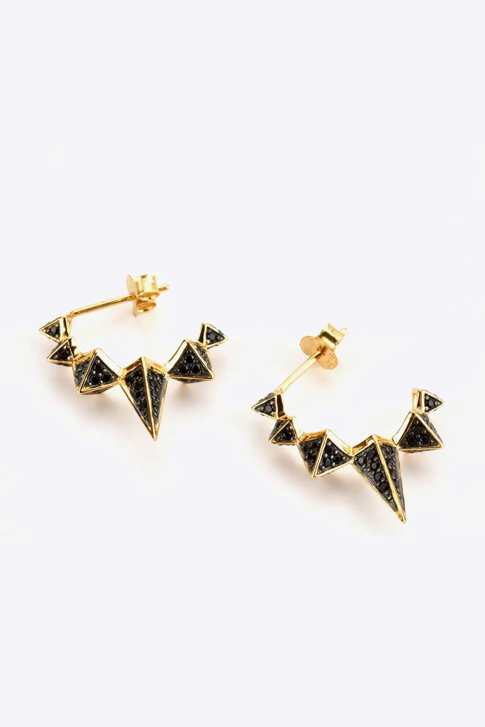 Geometric Zircon Decor 925 Sterling Silver Earrings Earrings - Tophatter Daily Deals