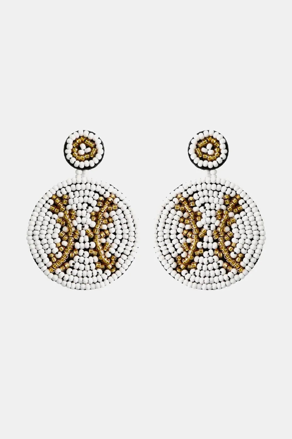 Round Shape Dangle Earrings Gold One Size Earrings - Tophatter Daily Deals