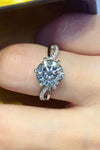 2 Carat Moissanite Ring in Smokey Gray Smokey Gray Moissanite - Tophatter Daily Deals