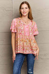 Bohemian Tie-Neck Flutter Sleeve Blouse Blouses - Tophatter Daily Deals