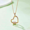 Moissanite 925 Sterling Silver Heart Shape Necklace Rose Gold One Size Moissanite - Tophatter Daily Deals