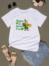 HAPPY ST. PATRICK'S DAY Round Neck T-Shirt Women's T-Shirts - Tophatter Daily Deals