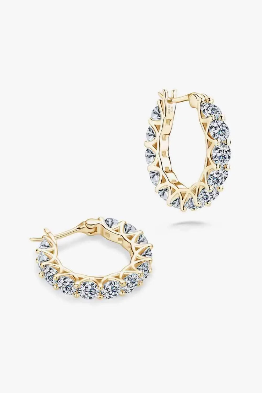 7.2 Carat Moissanite 925 Sterling Silver Earrings Moissanite - Tophatter Daily Deals