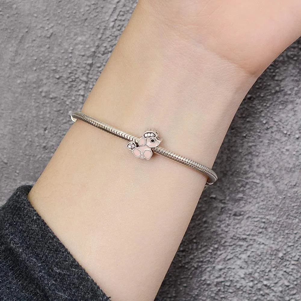 One Piece 925 Sterling Silver Bead Charm Bracelets - Tophatter Daily Deals