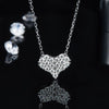 Moissanite 925 Sterling Silver Heart Necklace Silver One Size Moissanite - Tophatter Daily Deals