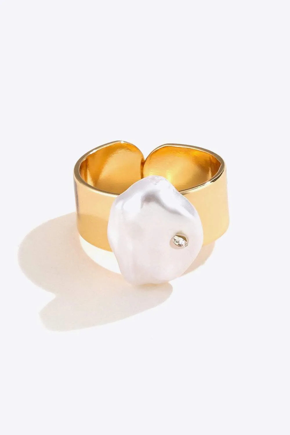 18K Gold Plated Adjustable Ring Gold One Size Rings - Tophatter Daily Deals