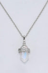 925 Sterling Silver Moonstone Pendant Necklace Moonstone - Tophatter Daily Deals