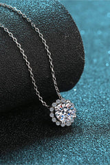 3 Carat Moissanite 925 Sterling Silver Necklace Moissanite - Tophatter Daily Deals