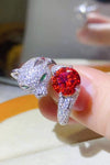 2 Carat Moissanite Adjustable Animal Ring Red One Size Moissanite - Tophatter Daily Deals