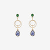 Teardrop Shape Alloy Dangle Earrings Misty Blue One Size Earrings - Tophatter Daily Deals