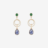 Teardrop Shape Alloy Dangle Earrings Misty Blue One Size Earrings - Tophatter Daily Deals