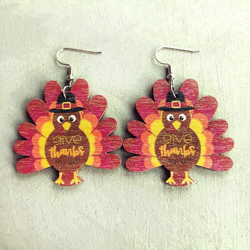 Thanksgiving Turkey Drop Earrings Earrings - Tophatter Daily Deals