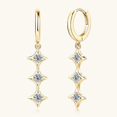 Moissanite 925 Sterling Silver Geometric Shape Earrings Moissanite - Tophatter Daily Deals