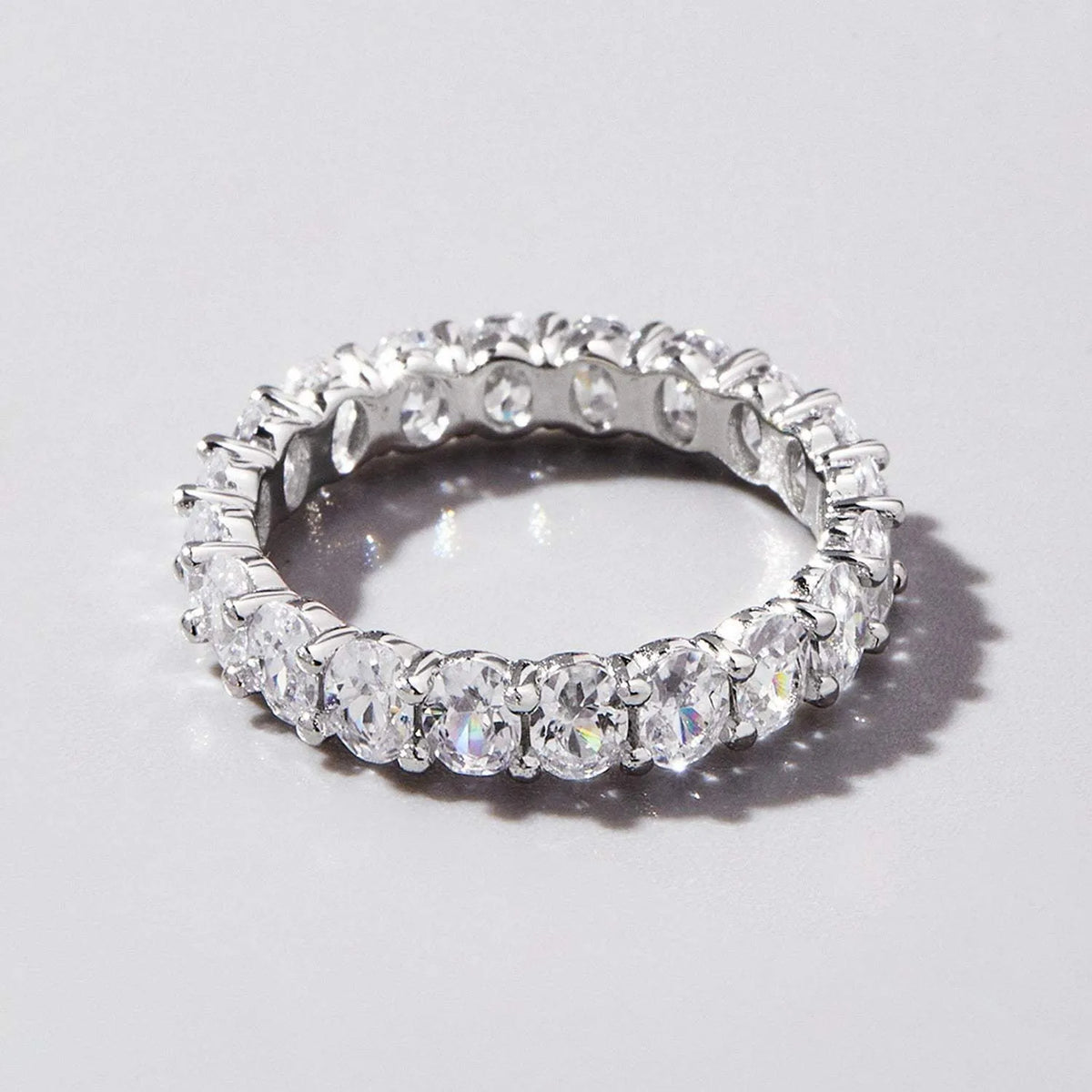 Inlaid Zircon 925 Sterling Silver Ring Rings - Tophatter Daily Deals