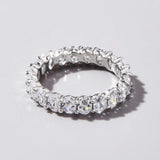 Inlaid Zircon 925 Sterling Silver Ring Rings - Tophatter Daily Deals