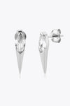 Zircon Decor 925 Sterling Silver Earrings Silver One Size Earrings - Tophatter Daily Deals