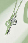 Adored Moissanite Key Pendant Necklace Moissanite - Tophatter Daily Deals