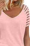 V-Neck Raglan Sleeve Tee Women's T-Shirts - Tophatter Daily Deals