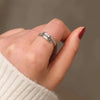 925 Sterling Silver Engraved Bypass Ring - Tophatter Shopping Deals - Electronics, Jewelry, Beauty, Health, Gadgets, Fashion