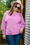 Plus Size Contrast Stitching Long Sleeve T-Shirt Women's T-Shirts - Tophatter Daily Deals