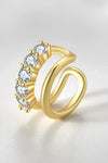 Zircon Double-Layered Single Cuff Earring Earrings - Tophatter Daily Deals