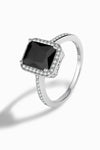 Platinum-Plated Agate Ring Silver Rings - Tophatter Daily Deals