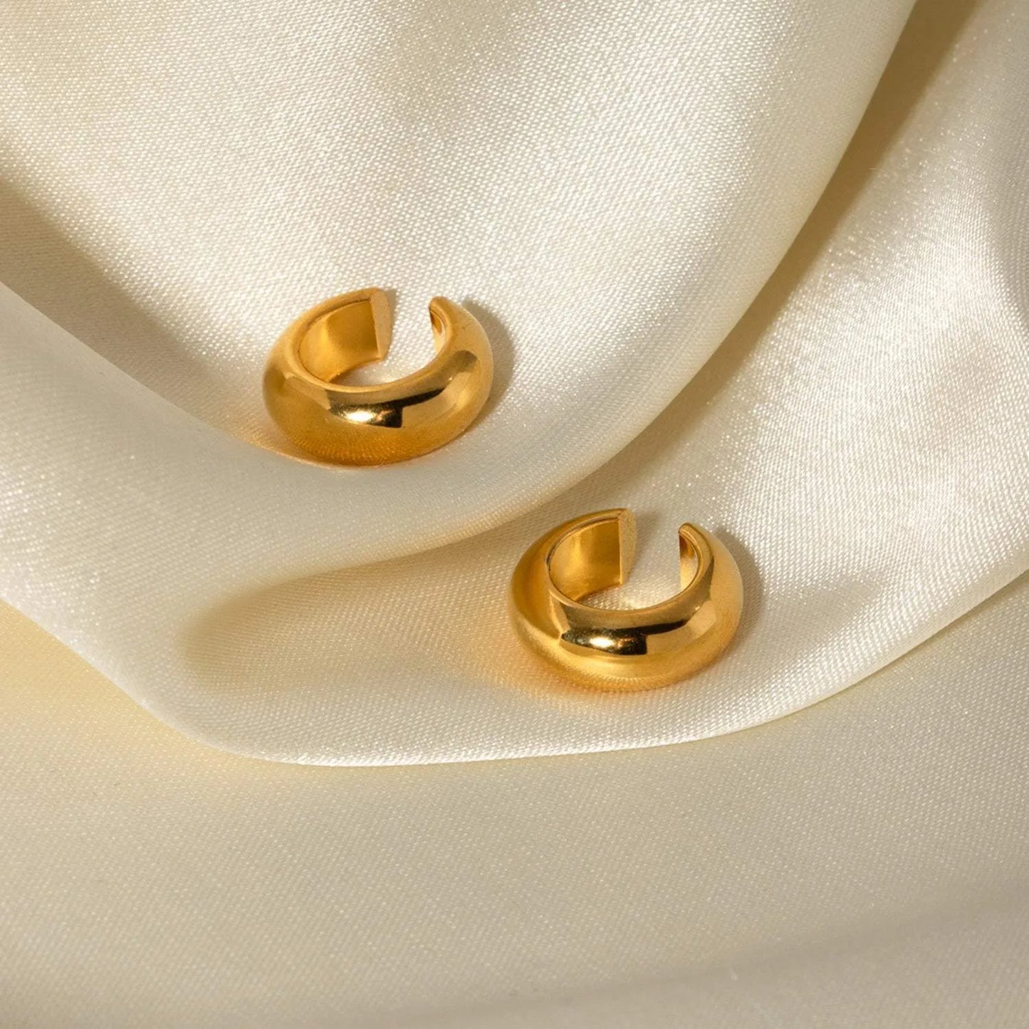 Stainless Steel Letter C Shape Clip On Earrings Earrings - Tophatter Daily Deals