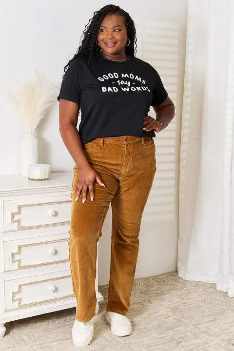 Simply Love GOOD MOMS SAY BAD WORDS Graphic Tee Women's T-Shirts - Tophatter Daily Deals