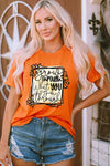 Graphic Round Neck Short Sleeve T-Shirt Pumpkin Women's T-Shirts - Tophatter Daily Deals