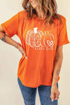 HELLO FALL Pumpkin Graphic T-Shirt Women's T-Shirts - Tophatter Daily Deals