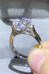 5 Carat Moissanite Platinum-Plated Ring Moissanite - Tophatter Daily Deals