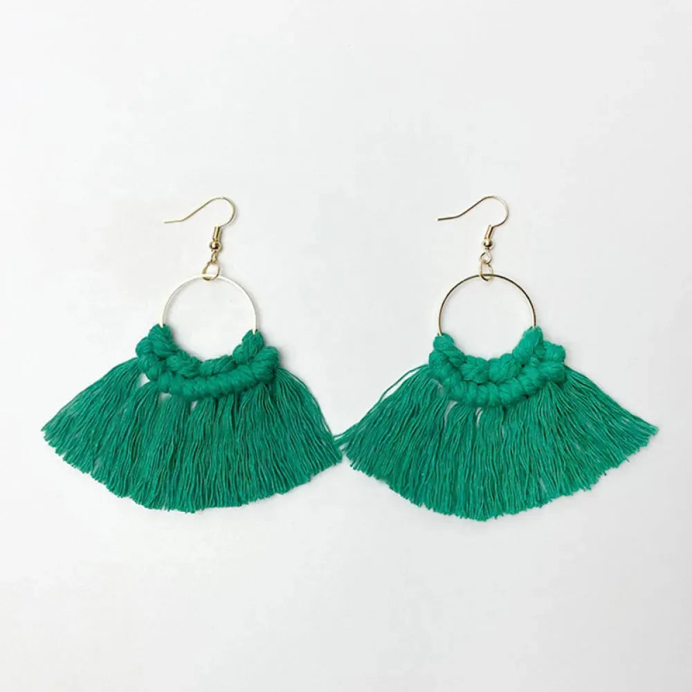 Fringe Detail Dangle Earrings Style F One Size Earrings - Tophatter Daily Deals