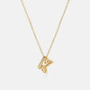 Stainless Steel Letter Pendant Necklace Gold K One Size Necklaces - Tophatter Daily Deals