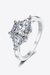 3 Carat Moissanite 925 Sterling Silver Rhodium-Plated Ring Silver Moissanite - Tophatter Daily Deals