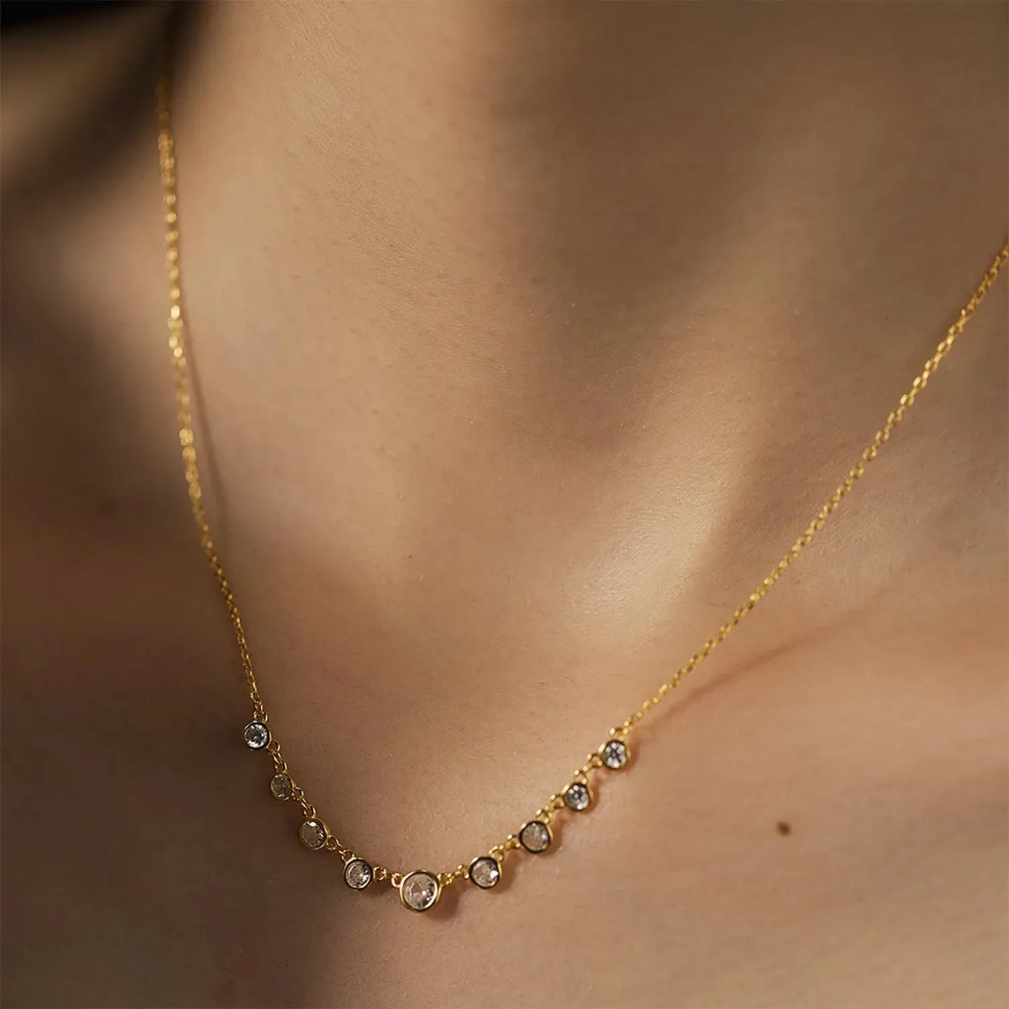 Inlaid Zircon 925 Sterling Silver Necklace Necklaces - Tophatter Daily Deals