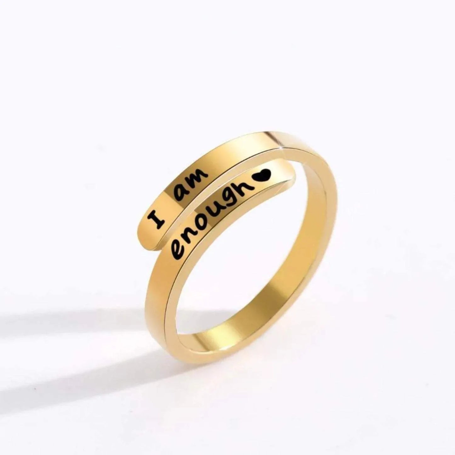 925 Sterling Silver Engraved Bypass Ring Gold 7 Rings - Tophatter Daily Deals